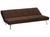Sofá cama 3 plazas tapizado marrón HASLE_589659
