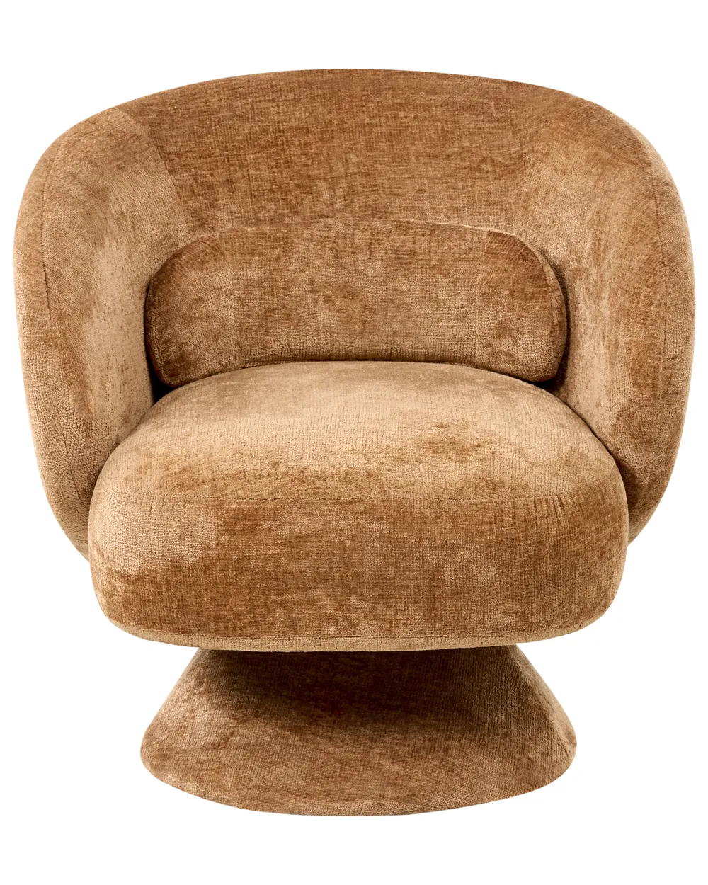 Swivel Armchair LIEKSA Chenille Golden Brown_1027619