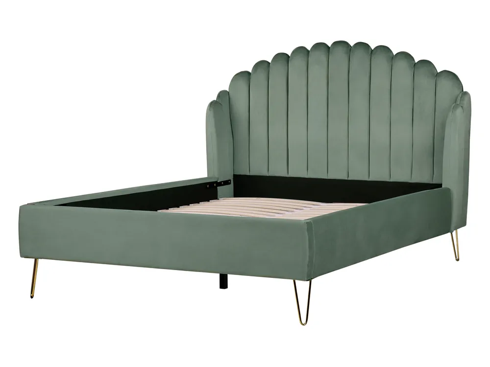 Bed Velvet AMBILLOU 140 x 200 cm (EU Double) Green_902518