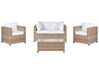 4 Seater PE Rattan Garden Sofa Set White MILANO_929441