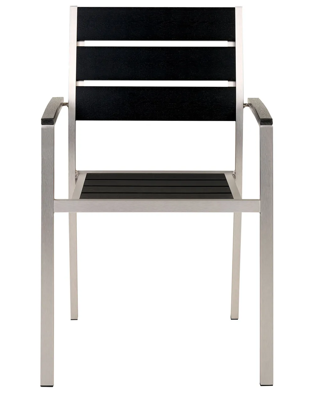 Set of 6 Garden Chairs VERNIO Black/ Silver_862857