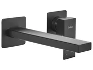 Wall Mounted Basin Mixer Tap ANTOFAGASTA Brass Black_995636