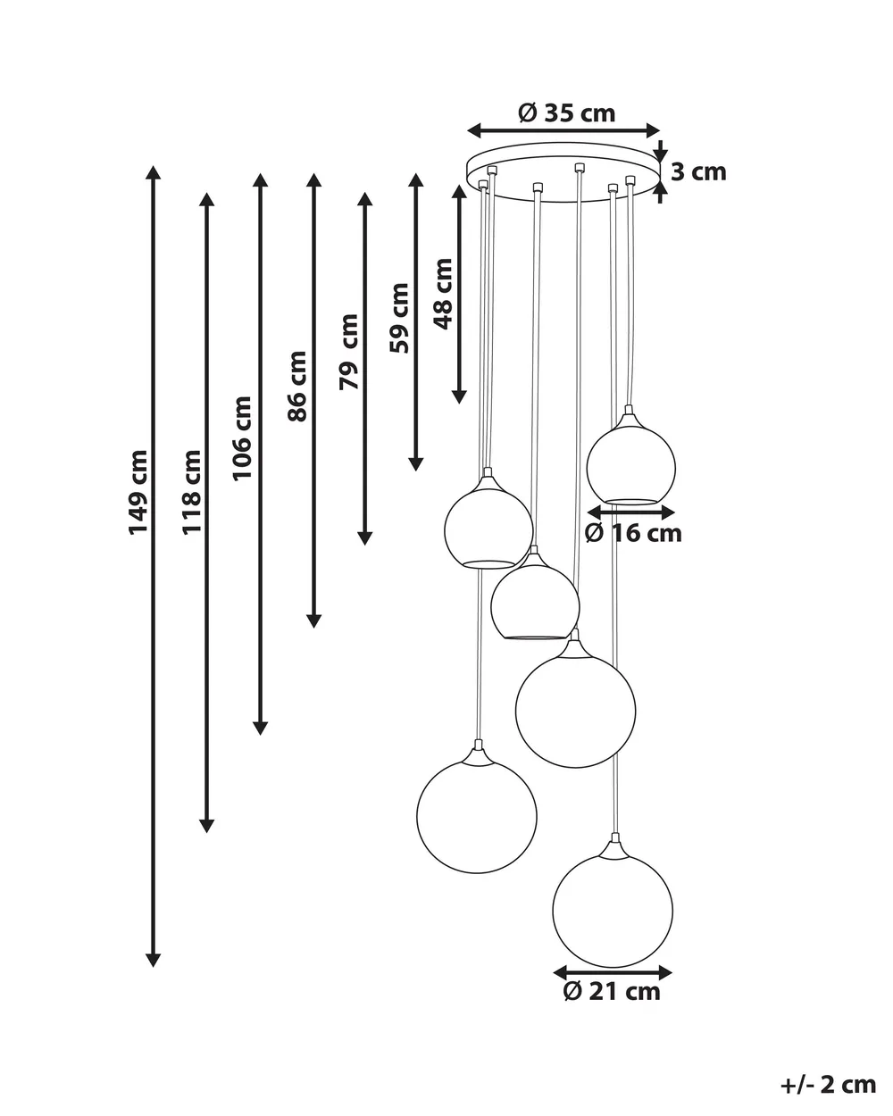 Pendant Lamp TOOMA Glass Brass_868651