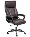 Executive Chair PROUD Faux Leather Dark Brown