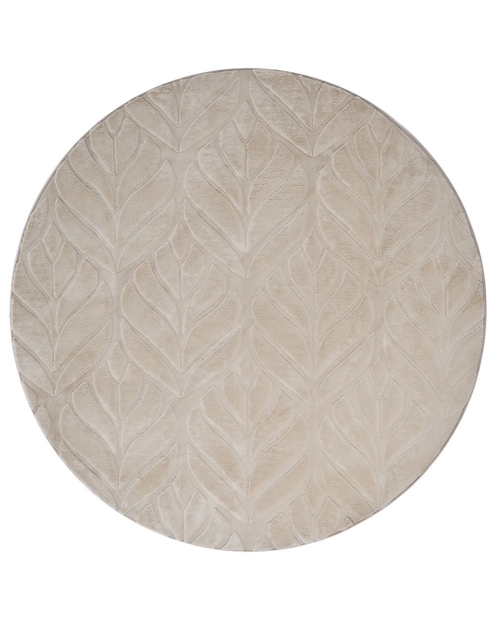 Tapis en fausse fourrure MITCHELL Beige ø 160 cm