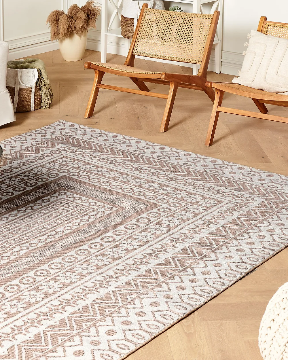 Teppich BAGLAR Weiss 200 x 300 cm Jute