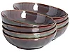 Conjunto de 8 platos hondos THYME Gres Verde oscuro 19 cm