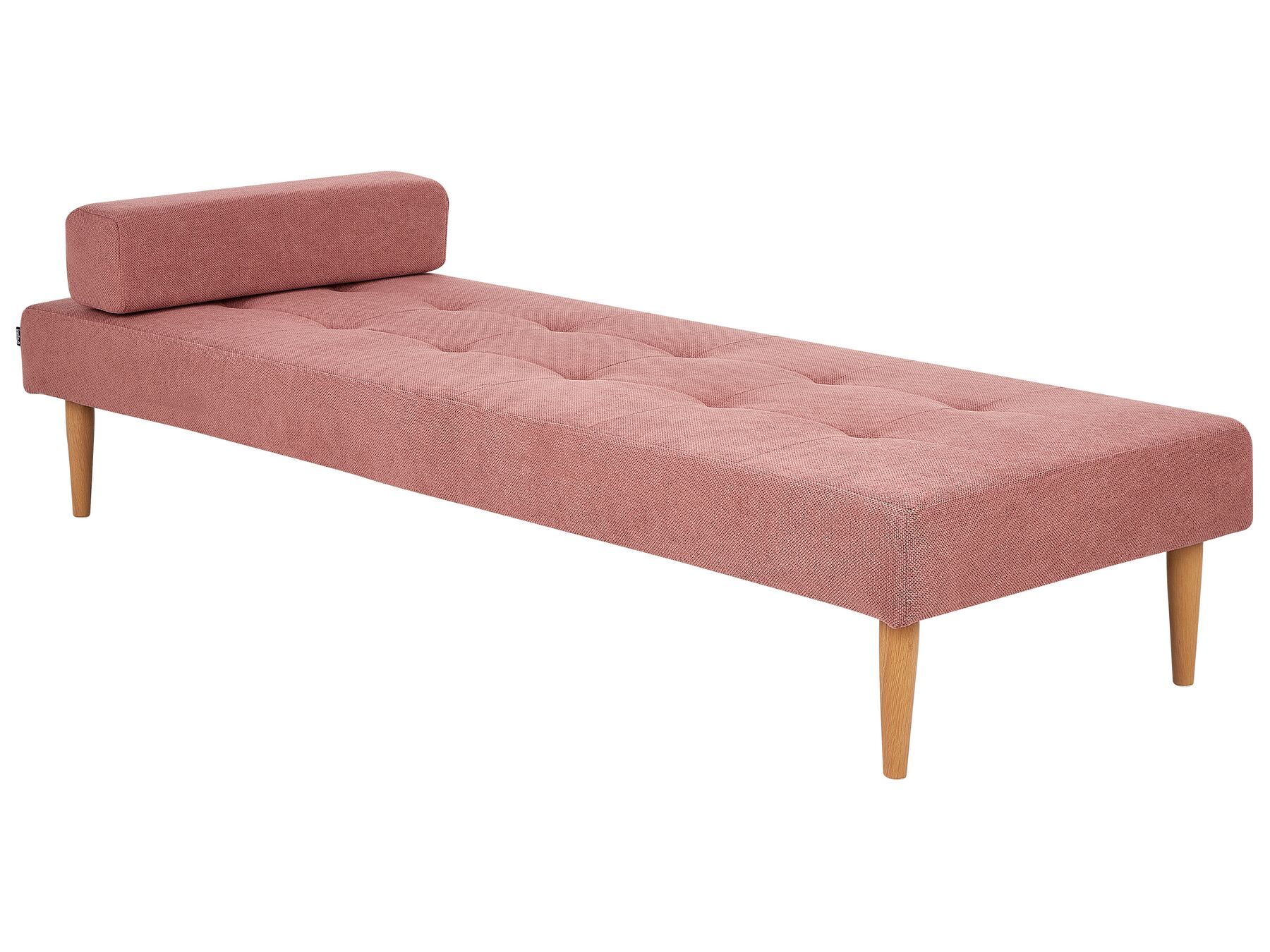 Chaise-longue em tecido rosa NIORT_927154