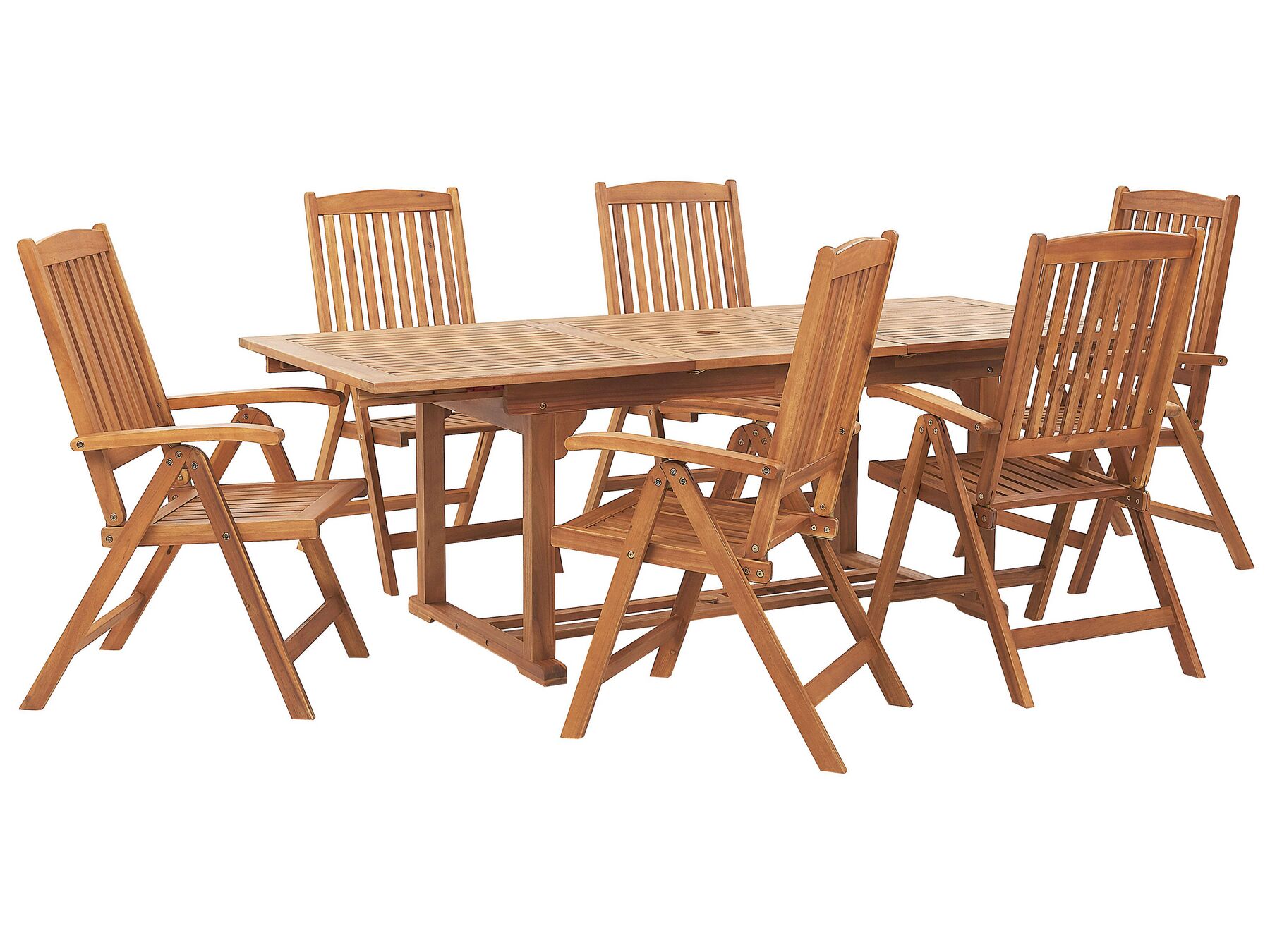 6 Seater Acacia Wood Garden Dining Set JAVA_802464
