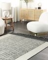 Vlněný koberec 140 x 200 cm bílý/černý KETENLI_847444