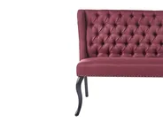 Dining Bench 2 Seater TORSBY Fabric Dark Red_1055411