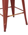 Zestaw 2 stołków barowych metalowych 60 cm czerwono-złoty CABRILLO_705351