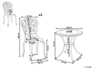 Set bistrot TRIORA/ANDALO Metallo Marrone_931825