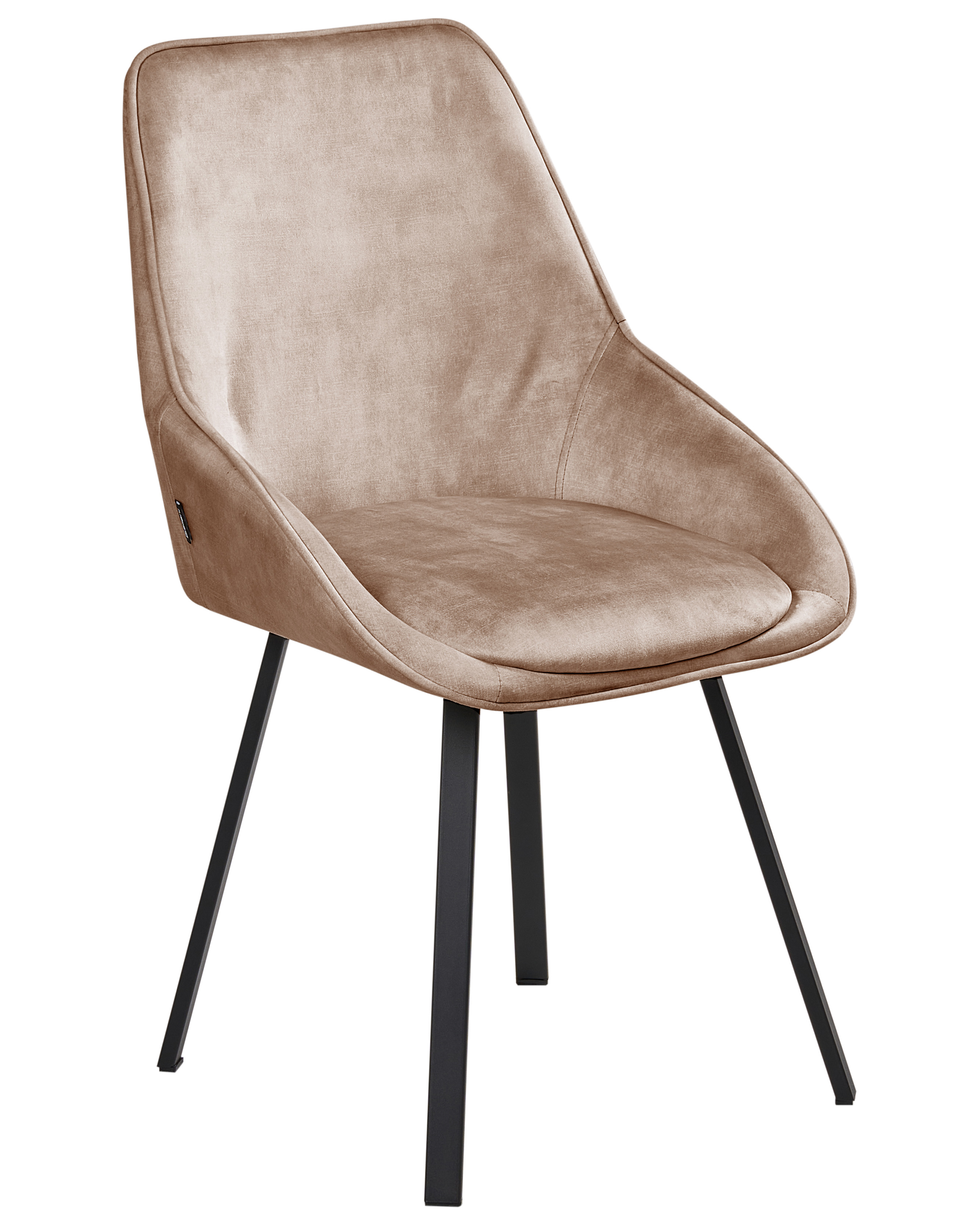 Set di 2 sedie da pranzo TERLTON Velluto Beige_1041277
