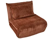 Single Sofa Bed LYSEKIL Corduroy Golden Brown_1043315