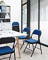 Set of 4 Folding Chairs SPARKS Blue