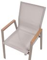 Lot de 4 chaises de jardin en aluminium taupe TIANO_935877