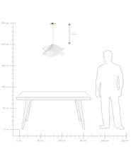 Lampadario PUNGWE Tessuto Bianco_1027560