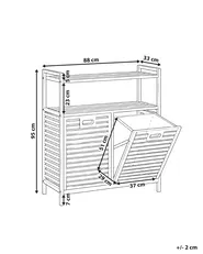 Tilt-Out Laundry Cabinet CEJAR 88 cm Bamboo Light Brown_1144749