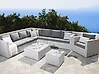 Garden Lounge Set with Table 8 Seater XXL Modular PE Rattan White Right Hand