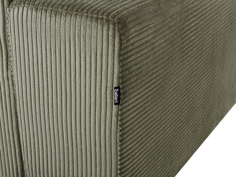 Corner Sofa 4 Seater LUNGO Corduroy Green Right Hand_962322