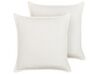 Lot de 2 coussins décoratifs en lin 45 x 45 cm blanc cassé SUBULATA_838523