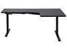 Electric Adjustable Right Corner Desk 160 x 59 cm Black DESTINES _927795