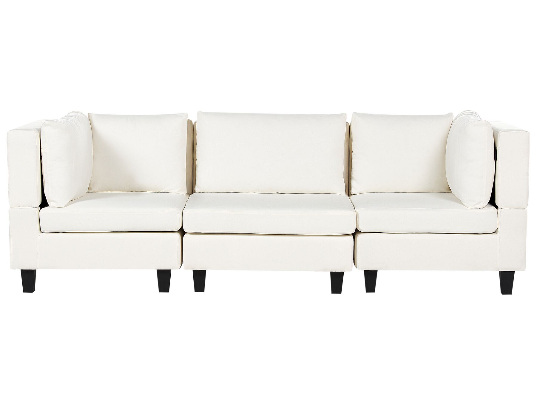 3-Seater Modular Fabric Sofa White UNSTAD_893414