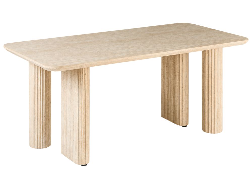 Table de repas BARROY Effet travertin 180 cm 90 cm