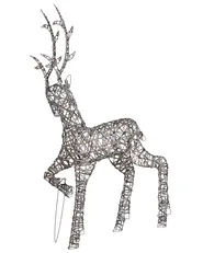 Decorazione per esterni LED HUSAVIK 140 cm Renna Argento_950487