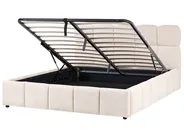 Sommier com arrumação NOYON Tecido Creme claro 160 x 200 cm_1056105