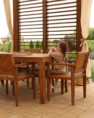Garden Chair BARATTI Acacia Wood Brown_933192