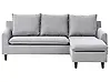 Corner Sofa ELVENES Fabric Light Grey Left Hand
