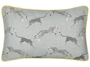 Zestaw 2 poduszek dekoracyjnych ARALES 30 x 50 cm Bawełna Jasnoszary Wzór zwierzęcy_893082
