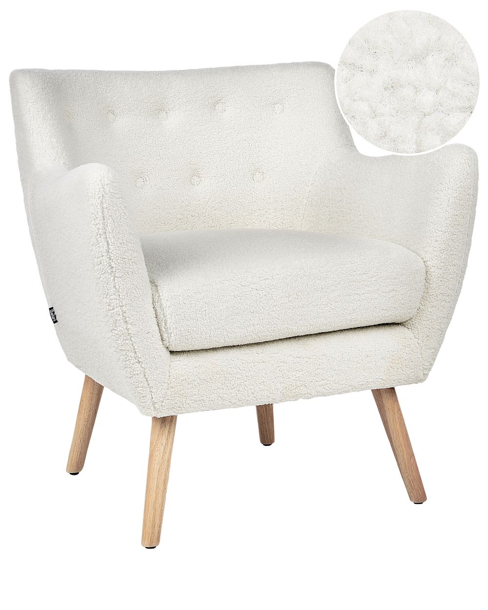 Armchair DRAMMEN Boucle White