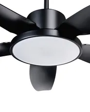 Ceiling Fan with Light LOUVET with Remote LED Black_1032212