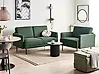 Living Room Set 3 Seater BREDA Fabric Green