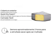 Conjunto de 2 espreguiçadeiras com almofadas AMELIA Metal Cinzento claro_991693