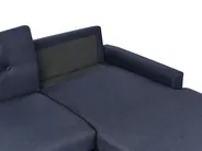 Corner Sofa Bed 4 Seater FLAKK with Storage Fabric Navy Blue Left Hand_745782