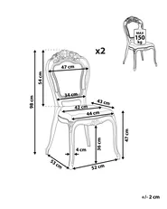 Set di 2 sedie da pranzo VERMONT Nero_816639