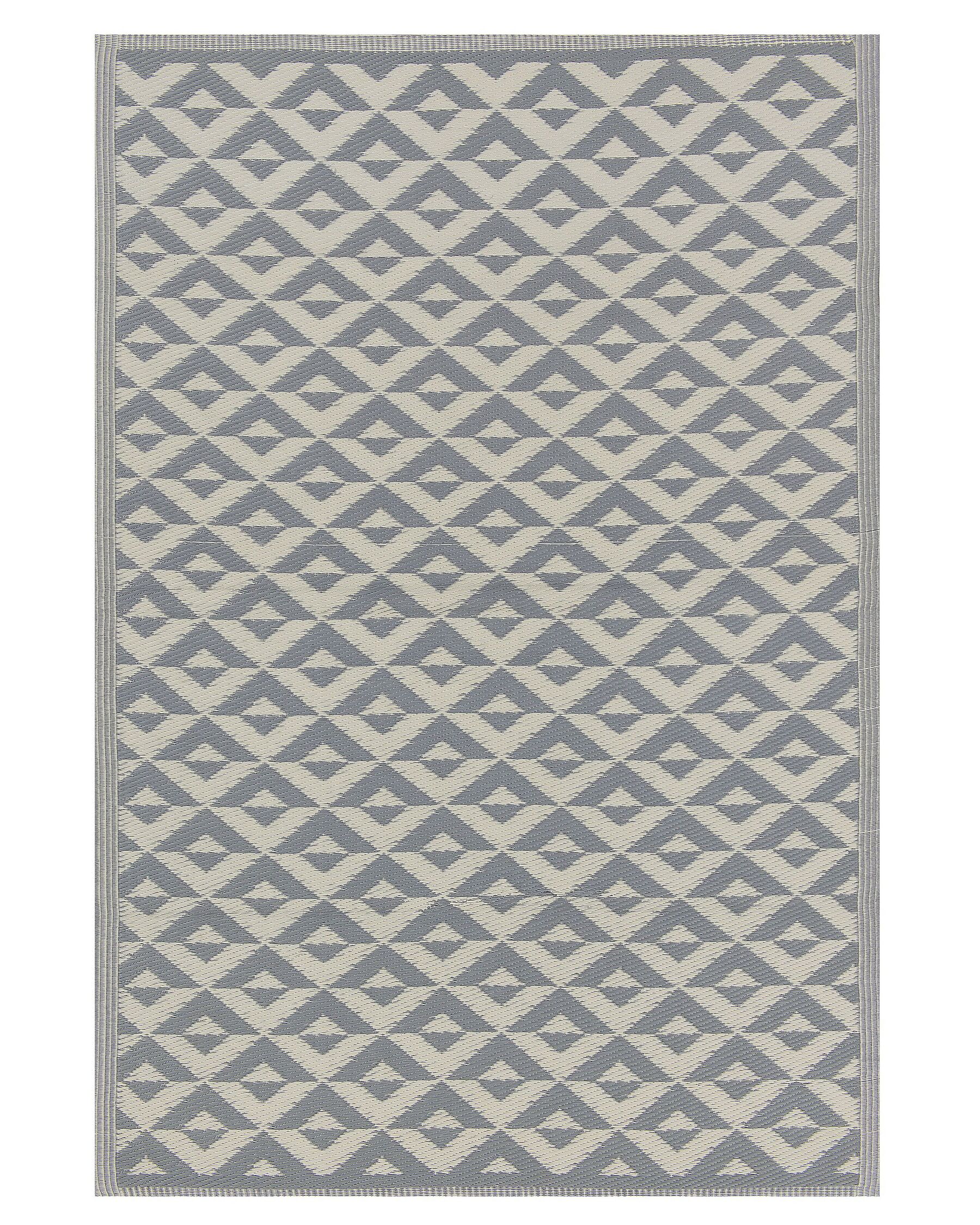 Tapis extérieur au motif géométrique gris 120 x 180 cm BIHAR_766470