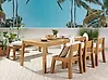 Garden Dining Set 6 Seater LIVORNO Acacia Wood Brown