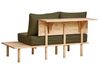 2-Sitzer Sofa Bouclé Stoff mit Ablage Dunkelgrün SALO_932541