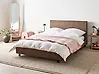 Bed Boucle ALBI 140 x 200 cm (EU Double) Brown