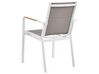 4 Seater Aluminium Garden Dining Set Marble Effect Top Grey MALETTO/BUSSETO_923203