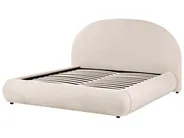 Ottoman Bed GRASSE Fabric Light Beige 160 x 200 cm (EU King Size)_1056350