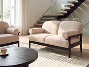Sofa dla 2 osób PILARNE Boucle Beżowy_1159291