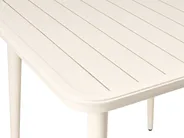 Garden Dining Table NATURNO 80 cm 80 cm Metal Light Beige_1000652