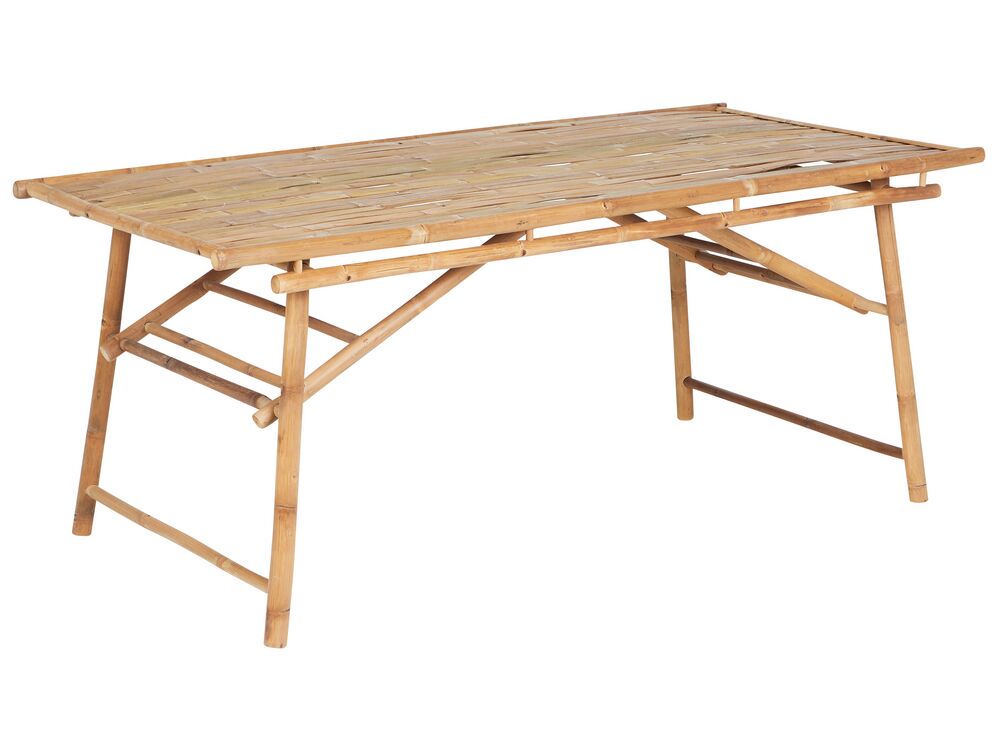 Bamboo Garden Table 180 cm Light Wood TINDARI Beliani.pl