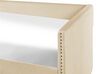 Velvet EU Single Trundle Bed Beige TROYES_837079